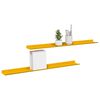 vidaXL Raft suspendat 2 pcs Galben muștar 80 x 9 x 2,5 cm Oțel