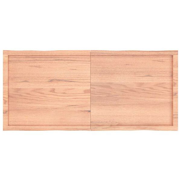 vidaXL Blat masă, 140x60x(2-4) cm, maro, lemn tratat contur organic