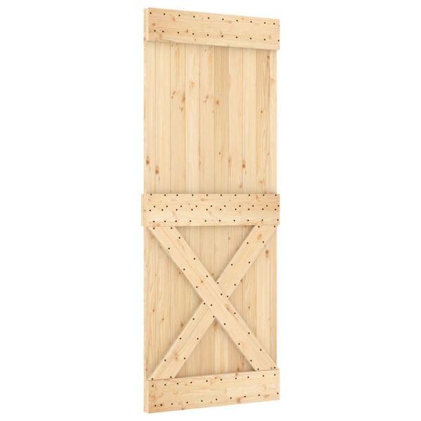 vidaXL Ușă glisantă cu set feronerie, 90x210 cm, lemn masiv de pin