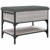 vidaXL Bancă de pantofi, gri sonoma, 62x42x45 cm, lemn prelucrat