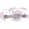 vidaXL Set de canapele pentru grădină 7 pcs Bej Rattan poli