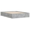 vidaXL Cadru de pat cu sertare, gri beton, 150x200 cm, lemn prelucrat