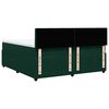 vidaXL Pat box spring cu saltea, verde &icirc;nchis, 200x200 cm, catifea