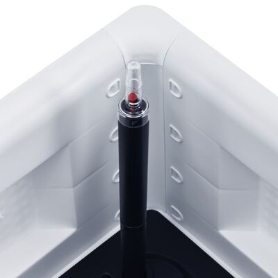 vidaXL Strat înălțat grădină sistem auto-udare, alb, 43 x 43 x 33 cm