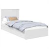 vidaXL Pat cu storage cu sertar Alb 90 x 190 cm Lemn prelucrat
