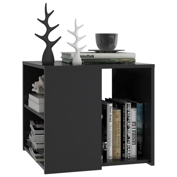 vidaXL Masă laterală, gri, 50x50x45 cm, PAL