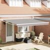 vidaXL Cortina Retractabilă Manual Gri deschis 400 &times; 300 cm