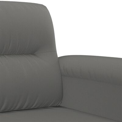 vidaXL Fotoliu canapea, gri închis, 60 cm, textil microfibră