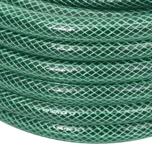 vidaXL Furtun de grădină cu set de racorduri, verde, 0,5", 10 m, PVC