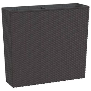 vidaXL Jardinieră cu interior detașabil, maro, 12 / 44 L, PP ratan