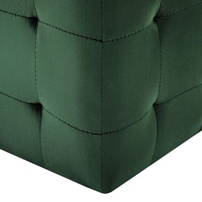 vidaXL Noptiere, 2 buc., verde, 30 x 30 x 30 cm, țesătură catifea