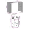 vidaXL Set mobilier bar de grădină, cu perne, 5 piese, gri, poliratan
