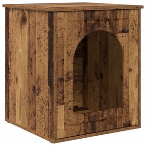 vidaXL Casa pentru pisici Lemn vechi 53 x 52 x 62 cm Lemn prelucrat