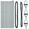 vidaXL Stâlpi de Gard Manual 13 pcs Verde Ø32mm 150 cm Oțel galvanizat