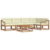 vidaXL Set de canapele de exterior cu pernă 6 pcs Natural și Crem