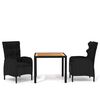 vidaXL Set mobilier de grădină, 3 piese, poliratan