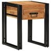 vidaXL Masă laterală cu sertar 40 x 40 x 50 cm Lemn Solid de Acacia
