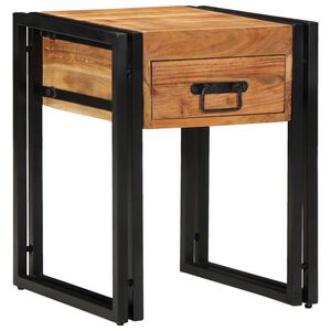vidaXL Masă laterală cu sertar 40 x 40 x 50 cm Lemn Solid de Acacia