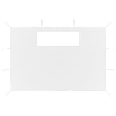 vidaXL Pereți laterali pentru foișor cu ferestre, 2 buc., alb