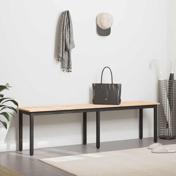 vidaXL bancă natural 160 x 35 x 45 cm Lemn de pin masiv