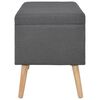 vidaXL Taburete cu depozitare, 3 buc., gri închis, material textil