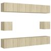 vidaXL Set de dulapuri TV, 6 piese, stejar sonoma, lemn prelucrat