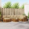 vidaXL Set canapea sectională cu pernă 9 pcs Natural și Bej