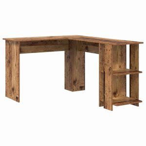 vidaXL Birou de colț Lemn Vechi 140 x 113,5 x 75 cm Lemn compozit