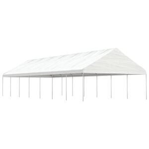 vidaXL Foișor cu acoperiș, alb, 15,61x5,88x3,75 m, polietilenă