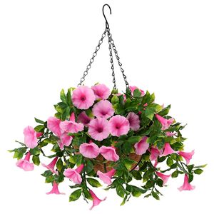 vidaXL Flori Artificiale Roz 55 x 50 x 57 cm PE și oțel