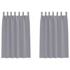 vidaXL Perdele Opaque cu Inel 2 buc. Gri deschis 175 x 140 cm