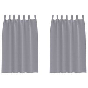 vidaXL Perdele Opaque cu Inel 2 buc. Gri deschis 175 x 140 cm