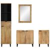 vidaXL Set de mobilier de baie 4 piese din lemn masiv de mango maro