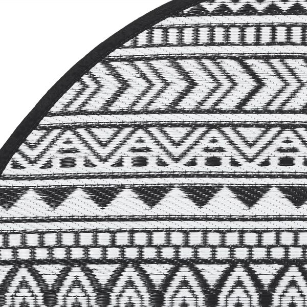 vidaXL Covor de exterior, ARAKIL negru, Ø160 cm, PP