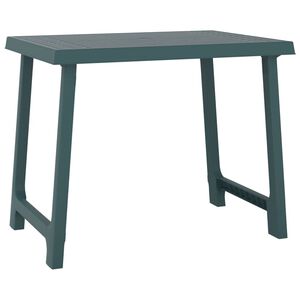 vidaXL Masă pentru camping, verde, 79x56x64 cm, PP aspect lemn
