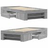 vidaXL Cadru de pat, gri sonoma, 90x190 cm, lemn prelucrat