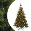 vidaXL Brad de Crăciun artificial cu glob 150 cm 150 LED-uri Alb cald