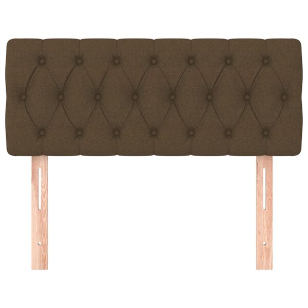 vidaXL Tăblie de pat, maro &icirc;nchis, 90x7x78/88 cm, textil