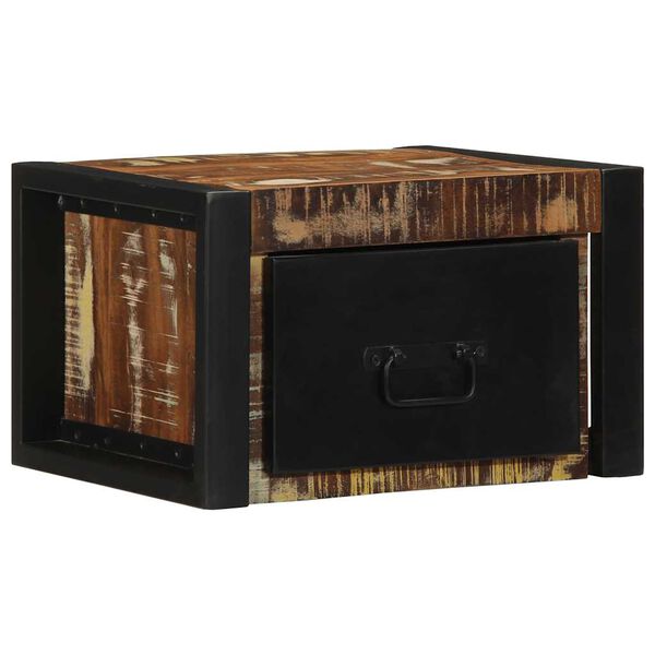 vidaXL Noptiere 2 buc multicolore 40x35x25 cm lemn masiv recuperat