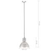 vidaXL Lampă suspendată, 25 W, argintiu, rotund, 28,5 cm, E27