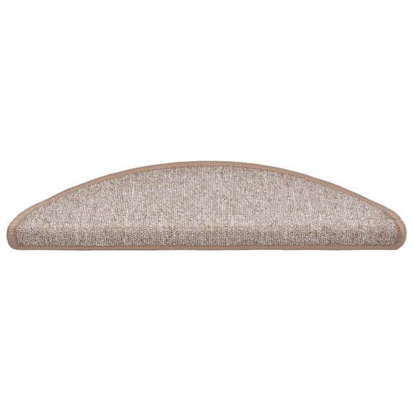 vidaXL Covorașe pentru scări, 30 buc., 56x17x3 cm, maro deschis, semirotunde