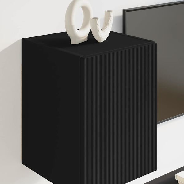 vidaXL Dulap TV de perete Negru 30 x 31 x 40 cm Lemn compozit