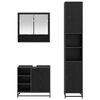vidaXL Set de mobilier pentru baie 3 pcs Stejar Negru Lemn compozit