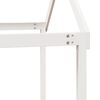 vidaXL Pat supraetajat cu acoperiș, alb, 90x190 cm, lemn masiv de pin
