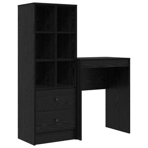 vidaXL Birou Stejar Negru 105,5 x 34 x 127 cm 2 buc.