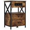 vidaXL Dulap de noapte Stejar fumuriu 40 x 31 x 60 cm Lemn prelucrat