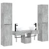 vidaXL Set de mobilier pentru baie 5 buc. Gri Beton 33 x 34,5 x 160 cm