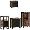 vidaXL Set de mobilier pentru baie 4 pcs Maro Lemn recuperat masiv