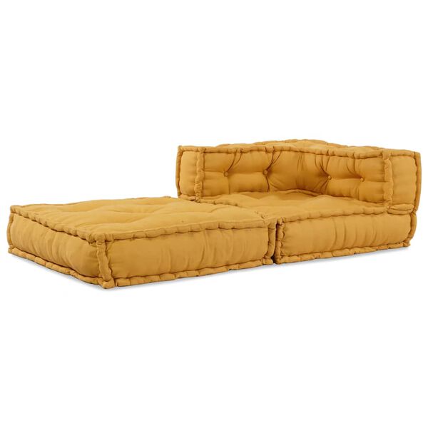 vidaXL Unitatea de sofa modulară galben 70x70x54 țesătură