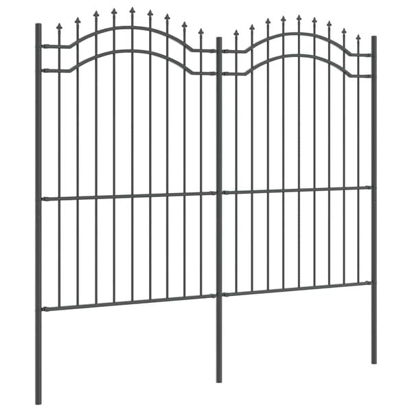 vidaXL Gard de Grădină Gri 240 x 215 cm Oțel vopsit &icirc;n pulbere